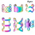 thumbnail image 2 of Ear Cuff Non Piercing 6PCS Stainless Steel Clip on Earring Ear Cartilage Clip, 2 of 10