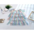 thumbnail image 2 of Robe d'Été Sans Manches pour Filles Princess, Imprimé Étoile Arc-en-Ciel, Robe à Étages Colorée, 5-6 Ans, 2 of 9