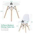 thumbnail image 4 of Costway Dining Table Set Modern 5 PCS For 4 Round Dining Room Table Set W/Solid Wood Leg, 4 of 10