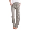thumbnail image 1 of Plus Size Solid Straight Leg Pants for Women High Waist Comfortable Elastic Drawstring Casual Trousers, 1 of 5