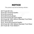 thumbnail image 2 of CMX Front Rear Disc Brake Rotors Kit for Car Audi Q5 A4 Quattro A5 allroad A6 K8-101596, 2 of 8