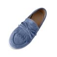 thumbnail image 1 of Wdhugt Mocassins pour Femmes à Semelle Plate, Bout Rond, Design à Enfiler, Style Décontracté de Printemps, Tige en Flocage, Taille 5.5 Us, 1 of 9