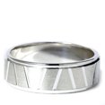 thumbnail image 1 of Mens 14K White Gold Greek Key Wedding Ring Band New, 1 of 2
