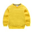 thumbnail image 3 of LSLJS Toddler Baby Boy Girl Fleece Pullover Sweatshirt Solid Color Crewneck Blouse Shirt Tops Warm Fall Winter Clothes, 3 of 5