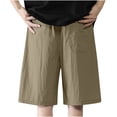 thumbnail image 3 of Diufon Men's Athletic Shorts Cotton Linen Drawstring Waisted Outdoor Sport Shorts Spring Summer Shorts with Pockets, 3 of 5