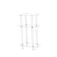 thumbnail image 1 of Luzkey Acrylic Small Table NightStand 3 Tier End Table Modern for Small Space Small Bedside Table Rectangular NightStand for Hallway Oval, 1 of 8