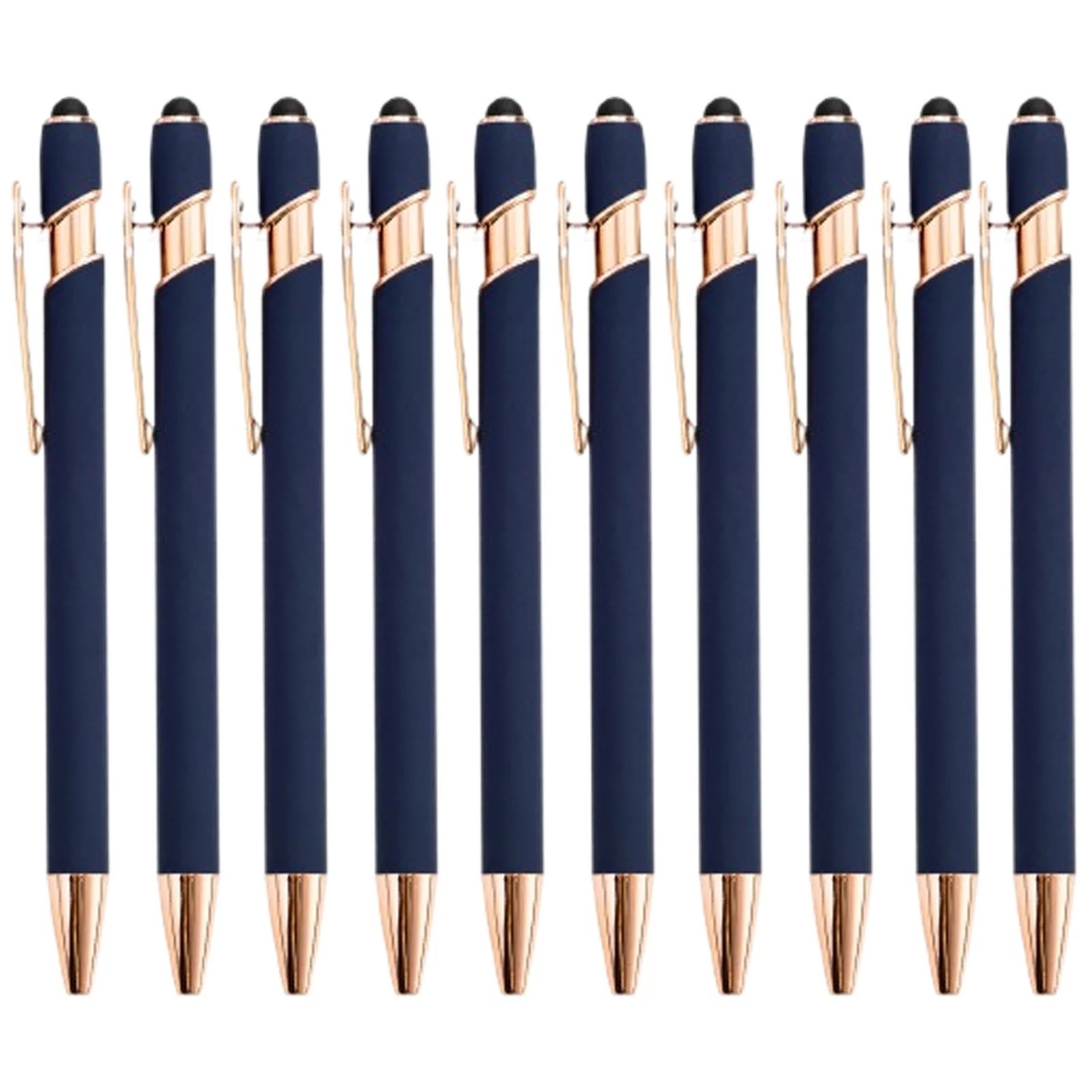Cnpc Business Signature Pen Clearance! Hilingoto Pen, 12 Pack Rose Gold Ballpoint Pen with Stylus Tip 1.0 Mm Smooth Writing Pens Metal Stylus Pens for Screens 1Ml, Gel Pen Clearance Sales