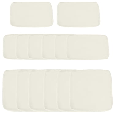 Outsunny Housses de Coussins d'Extérieur 14 Pcs, Housses de Coussins de Patio, Blanc Crème