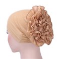 thumbnail image 4 of WTXUE Cotton Flower Muslim Ruffle Hat Scarf Head Wrap Cap Classic Fit Hats (Women's), 4 of 4