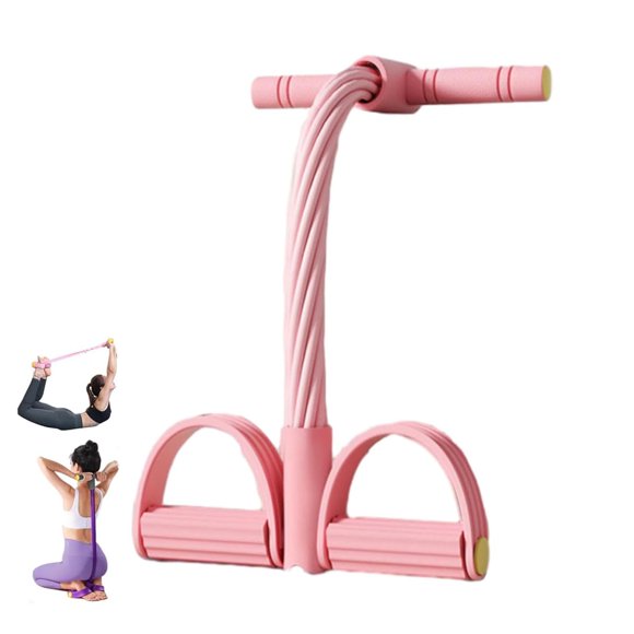 Upper Belly Resistance Band, 8-Tube Dual Phase Elastic Assist, Multifunctional Foot Pedal Resistance Trainer, Fashion Puller Exercise for Full Body Workouts, Waist, Arm & Leg Stretching