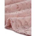 thumbnail image 5 of GRACE & GRANDEUR Tunique pour Femme Grande Taille à Volants en Dentelle, Col Rond, Manches Courtes, Hauts Péplum 2X Rose Pâle, 5 of 5