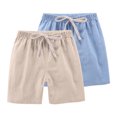 thumbnail image 1 of RXIRUCGD 2025 Summer Clothes for Kids 2PC Children's Summer Solid Casual Sports Shorts With Drawstring For Kids, 1 of 8
