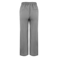 thumbnail image 3 of Women's Casual Linen Pants - High Waist with Side Pockets - Spring/Summer Long Pants, 3 of 4