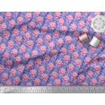 thumbnail image 3 of Soimoi Tissu Poly Georgette Rayé & Rose Imprimé Floral 1 Yard 52 Pouces de Large, 3 of 3