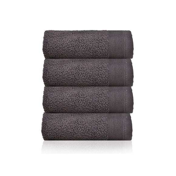 Camelot 4-Pack Hand Towel Set 16x28 for Bathroom or Gym 600 GSM 100% Zero-Twist Cotton Quick Dry Hand Towels