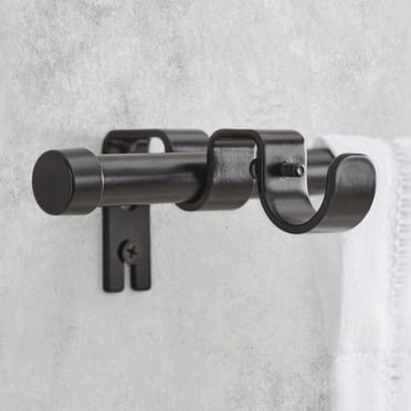 Tringle à rideaux réglable trousse additionnelle Better Homes & Gardens noir mat de 1,6 cm, (81,2 cm à 304,8 cm