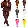 thumbnail image 2 of UPPADA Two Piece Crop Set,Two Piece Fall Outfits for Women Tracksuit Sweat Suits Workout Jogging Sets Loungewear with Pocket Yellow,S, 2 of 7