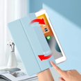 thumbnail image 4 of Compatible for iPad Pro 11 Case(2020) iPad Case with Pencil Holder, Soft TPU Translucent Frosted Back Auto Wake/Sleep Smart Cover Cases (Blue), 4 of 9
