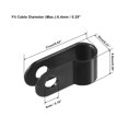 thumbnail image 3 of Unique Bargains 100pcs Nylon R-type Cable Clamp Organizer Cord Clips of Wire Management 6.4mm, 3 of 3