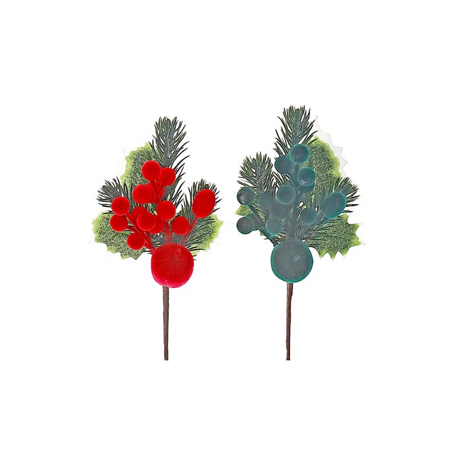Velveteen Berries Pick (Asstd) - Set of 12