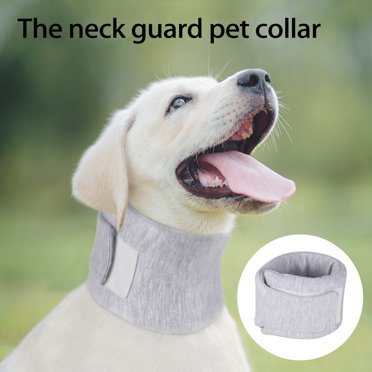 Trayknick Collier Foulard pour Animal, Ruban de Fixation Ajustable, Respirant, Confortable, Port au Cou, Anti-Lichage, EVA, Chien, Cicatrisation après Chirurgie, Collier Protecteur, Fournitures pour Animaux, Gris