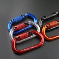 thumbnail image 4 of 25KN Professional Climbing Carabiner Screw Locking Gate Carabiner Heavy Duty O-shape Climbing Buckle Lightweight Hammock Locking Clip for Climbing Rappelling Canyoning Hammock Climbing Gear Quick Clip, 4 of 8