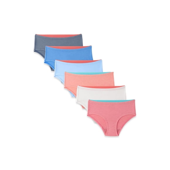 Girls True Comfort Modal Assorted Hipster Underwear, 6 Pack