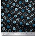 thumbnail image 2 of Soimoi Polyester Crepe Fabric Leaves & Floral Artistic Decor Fabric Printed Yard 52 Inch Wide, 2 of 5