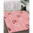 thumbnail image 3 of Ahgly Company Tapis Rectangulaire Lavable en Machine Intérieur Transitionnel Rose, 2 Pieds x 4 Pieds, 3 of 7