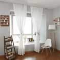 thumbnail image 3 of Window White Sheer Curtains 90 Inches Long 8 Panels Sheer White Curtains Clear Curtains Basic Rod Pocket Panel, 3 of 7