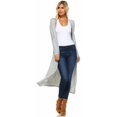 thumbnail image 1 of Women‘s Maxi Cardigan – Casual Long Flowy Open Front Floor Length Drape Lightweight Duster Sweater, 1 of 4
