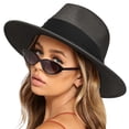 thumbnail image 4 of Meitianfacai Women's Sun Hat, Wide Rimmed Sun Protection Straw Hat Summer UV Protection Beach Cap with Ribbon, 4 of 5