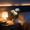 thumbnail image 4 of weibbin Ceramic Flower Pot LED Night Light USB Desk Lamp for Bedroom Home Decor, 9.45x3.54 Inches, White, 4 of 6