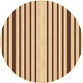 thumbnail image 1 of Ahgly Company Tapis Rond Lavable en Machine Intérieur Transitionnel Brun Selle, 7 Pieds Rond, 1 of 7