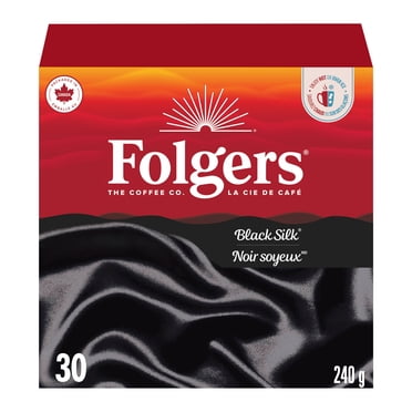 Folgers Noir Soyeux Torréfaction Noire Capsules de Café K-Cup, 30 Capsules