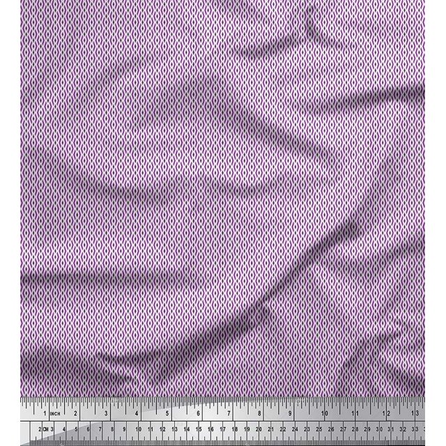 Soimoi Georgette Viscose Fabric Geometric Small Print Fabric by The Yard 42 Inch Wide