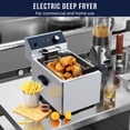 thumbnail image 4 of AKDSteel 8.5qt Single Electric Deep Fryer, Compact Stainless Steel Countertop Fryer With Basket For Restaurant, Food Truck, Or Home Use, 4 of 8