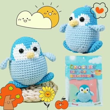 Meitianfacai Crochet Kit For Beginners Penguins Crochet Kit Learn To Crochet Include Step-by-Step Tools This Is Adults Knitted Products