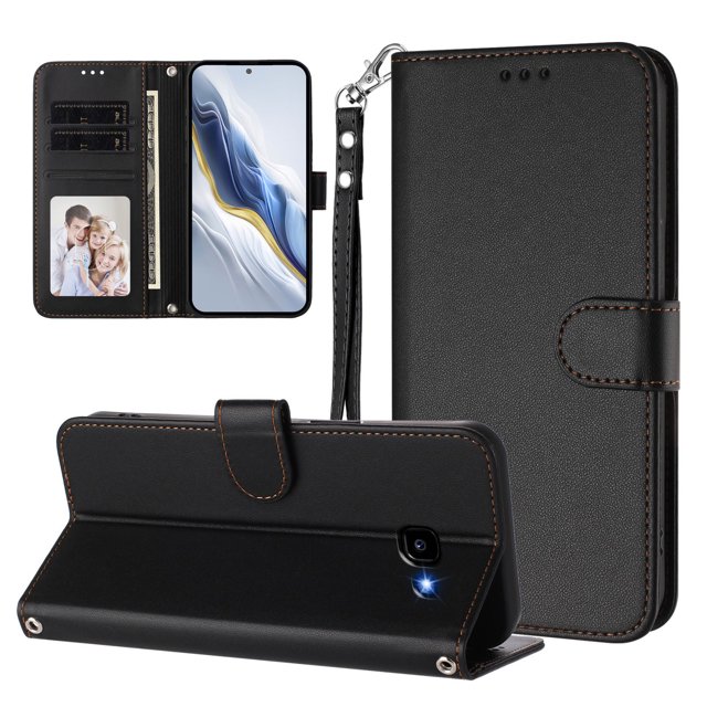 GANGXUN Wallet Case for Samsung Galaxy A5 2017 – Magnetic Closure, RFID Blocking, Wrist Strap, Wireless Charging Compatible