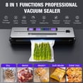 thumbnail image 2 of Food Vacuum Sealer Machine 90KPA 130W with Built-in Cutter, LED Digital display, 6 Food Sealer Modes for Food Storage with 20Pcs Seal Bags Kit, 2 of 12