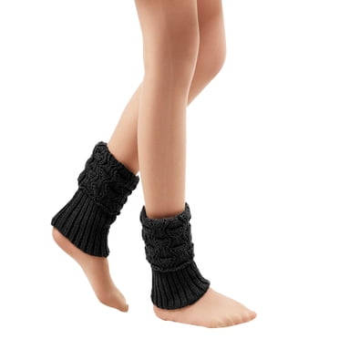Under $10 Leg Warmer Black Leg Warmers for Women for Winter 80s Ribbed Knit Leg Warmer Winter Warm Long Boot Socks