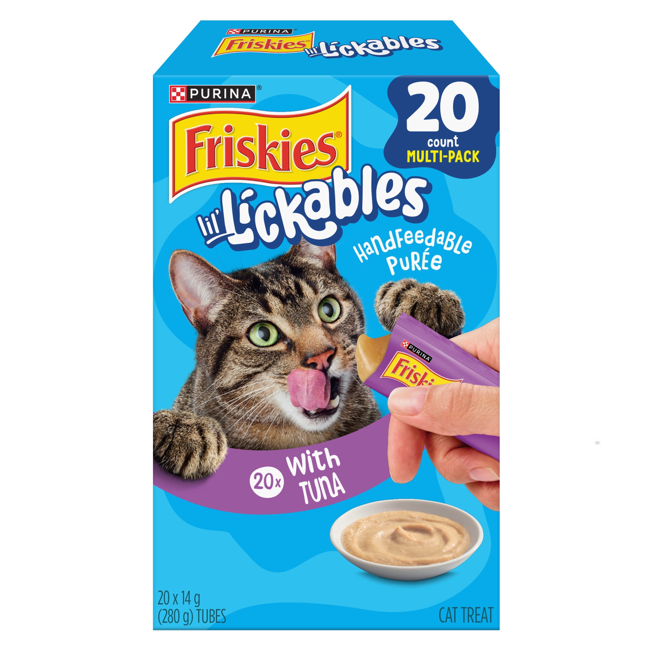 Purina Friskies Lil' Lickables Thon, Gâteries pour chats, 14 g x 20