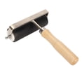 thumbnail image 2 of Rubber Roller, Metal Frame Wooden Handle Rubber Brayer Roller  For Printmaking, 2 of 8