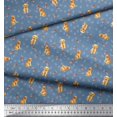 thumbnail image 3 of Soimoi Tissu en Velours Patte, Os & Chiot Imprimé 1 Yard 58 Pouces de Large, 3 of 3