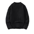 thumbnail image 2 of Styesk Mens Sweater Comfy Soft Oversized Sweater Solid Color Pullover Sweater Casual Loose Sweaters Cable Knit Crewneck Sweater with Ribbing Edge, 2 of 2
