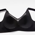 thumbnail image 3 of Virmaxy Womens Wireless Bra Solid Color Soft and Comfortable Gathered Large Bra Solid Color Soft and Comfortable Without Steel Rings Gathering To A Large Bra Black-2 XXL, 3 of 7