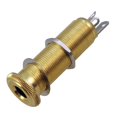 thumbnail image 3 of 1x Brass Threaded Cylinder Bass Guitar Pickup Output Input Plug Gold, 3 of 5