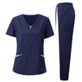 thumbnail image 1 of Women's Scrub Set - V-Neck Short-Sleeved Comfortable Workwear Set for Doctors and Nurses, 1 of 1