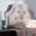 thumbnail image 4 of Baxton Studio Mars Moderne et Contemporain Tête de Lit en Tissu Beige Grisâtre Format Simple, 4 of 6