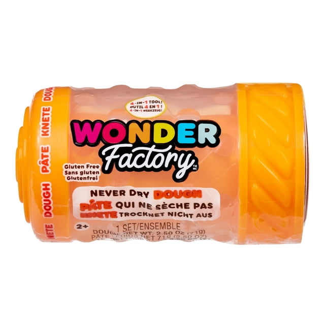 Lot individuel de pâte jamais sèche Wonder Factory – orange